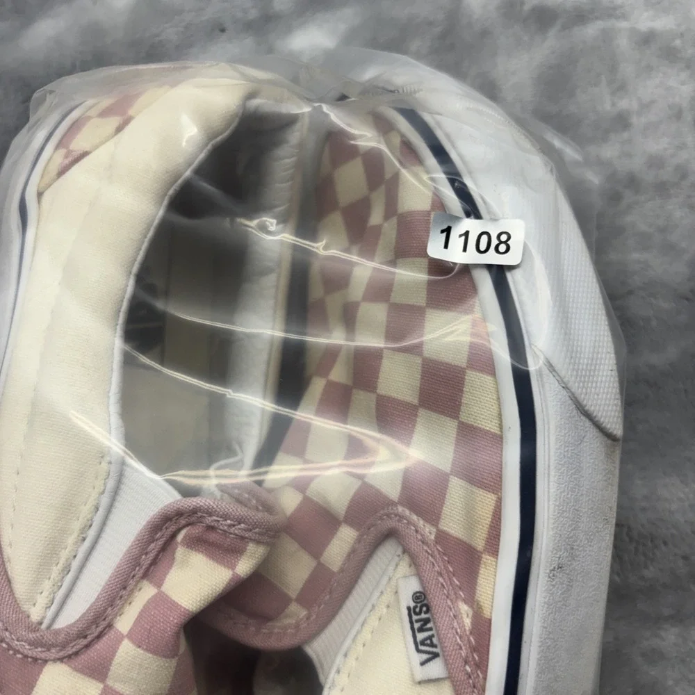 Vans Checkerboard Slip-On Classic Sneakers  Dusty Pink Men 8 Women 9.5 See Pics